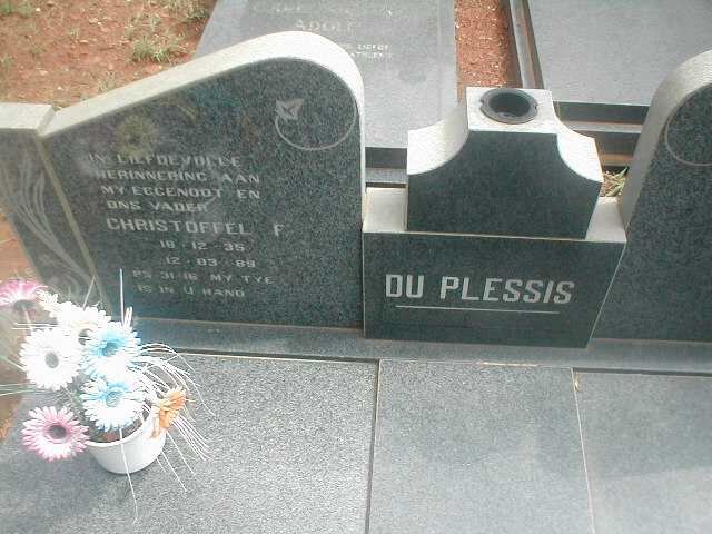 PLESSIS Christoffel F., du 1935-1989