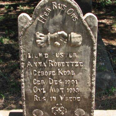 ROBETTZE Anna nee KORB 1901-1953