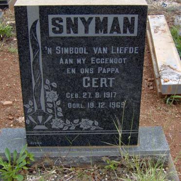 SNYMAN Gert 1917-1969