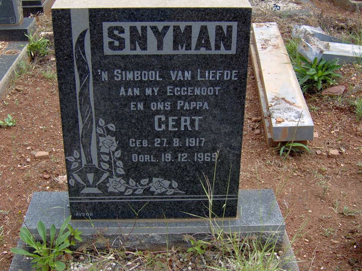 SNYMAN Gert 1917-1969