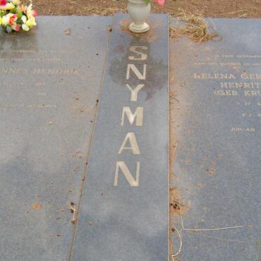 SNYMAN Johannes Hendrik 1907-1992 &amp; Helena Gertruida Henritha KRUGER 1909-1994