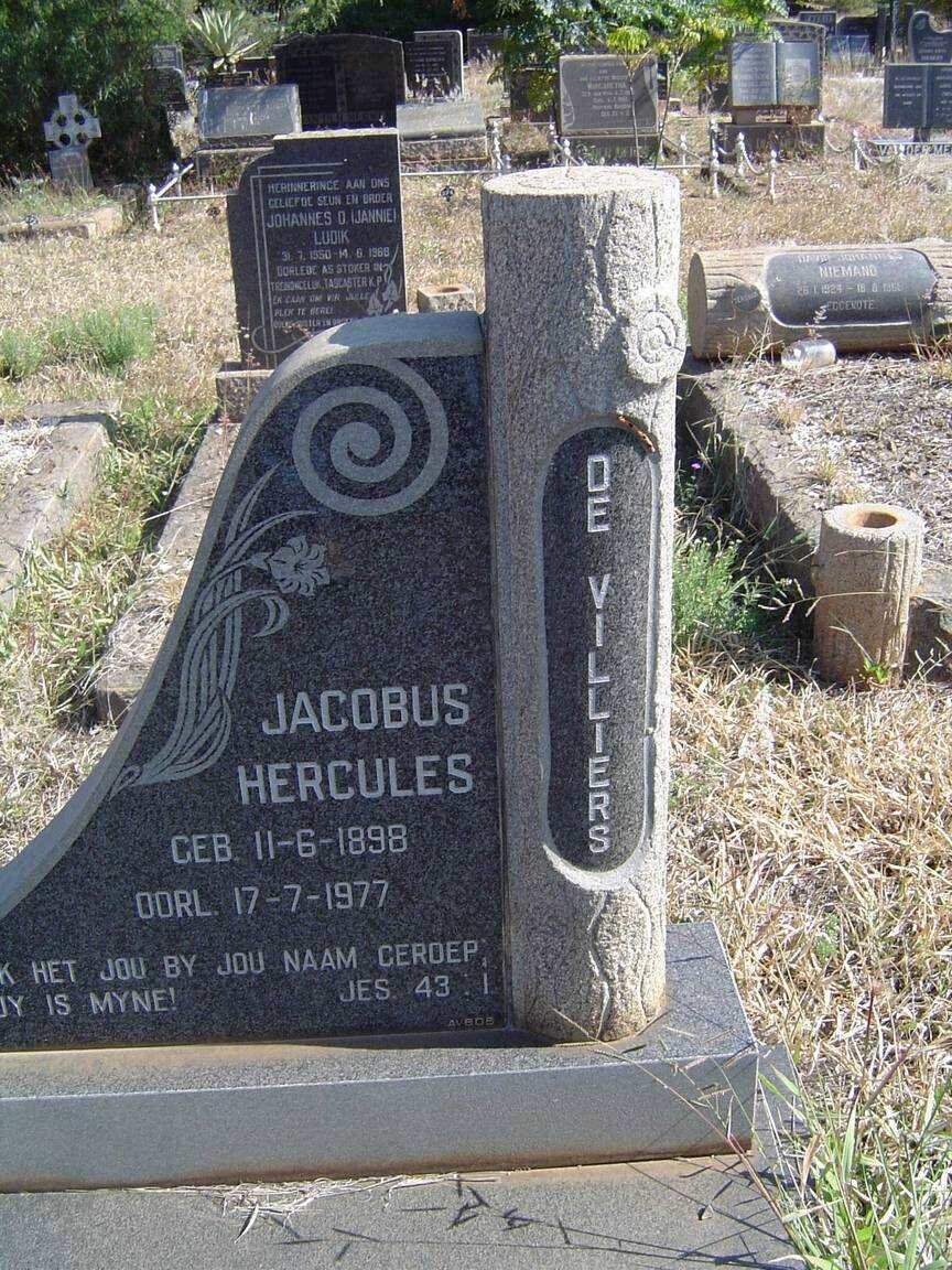 VILLIERS Jacobus Hercules, de 1898-1977