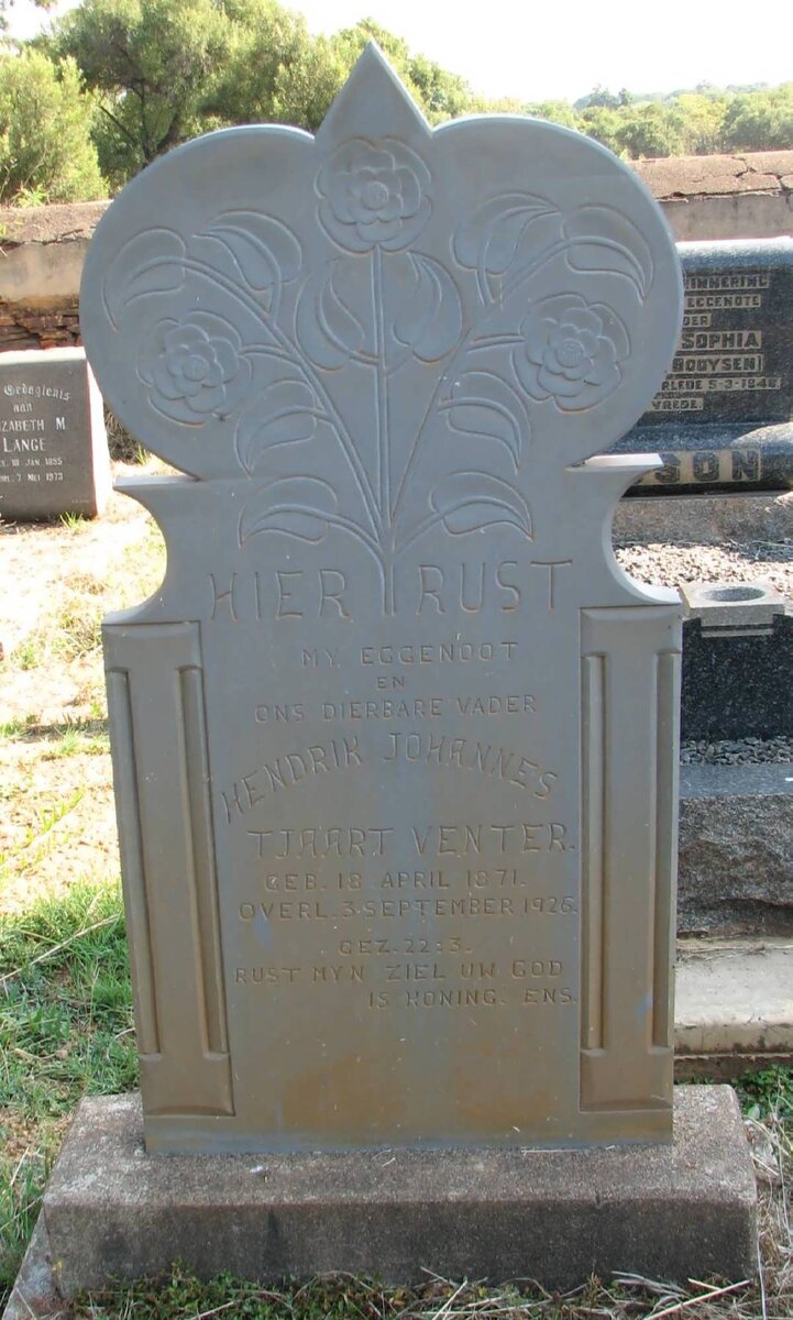 VENTER Hendrik Johannes Tjaart 1871-1925