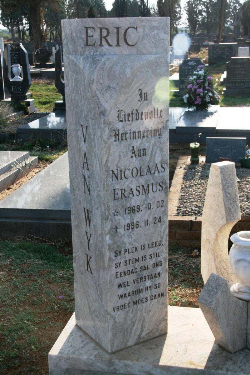 WYK Nicolaas Erasmus, van 1969-1996