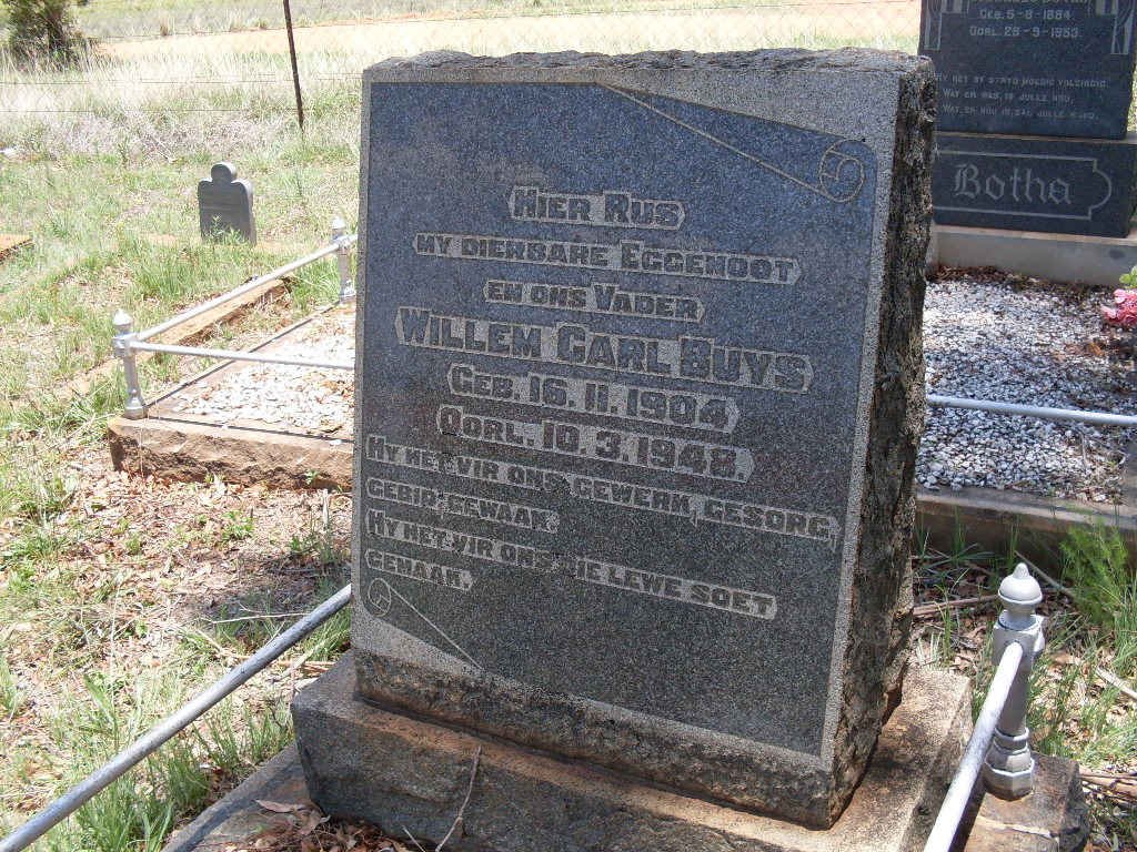 BUYS Willem Carl 1904-1948