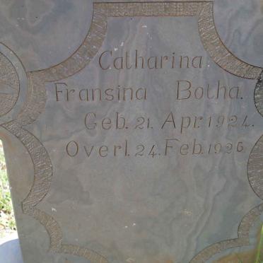 BOTHA Catharina Fransina 1924-1926