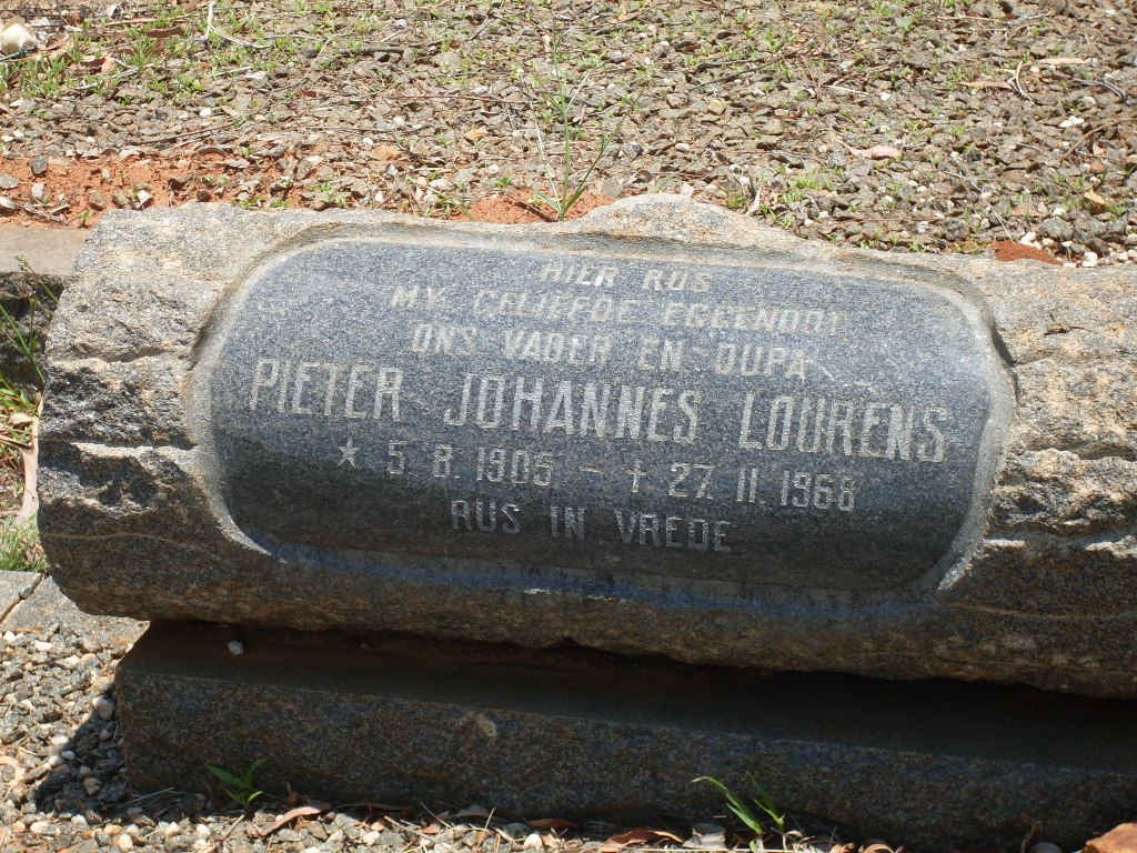 LOURENS Pieter Johannes 1905-1968