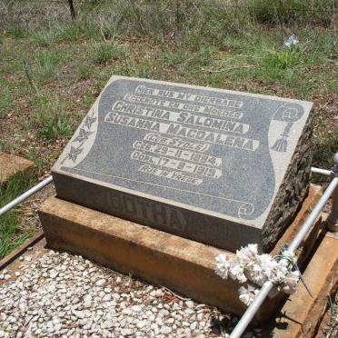 BOTHA Christina Salomina Susanna nee STOLS 1884-1919