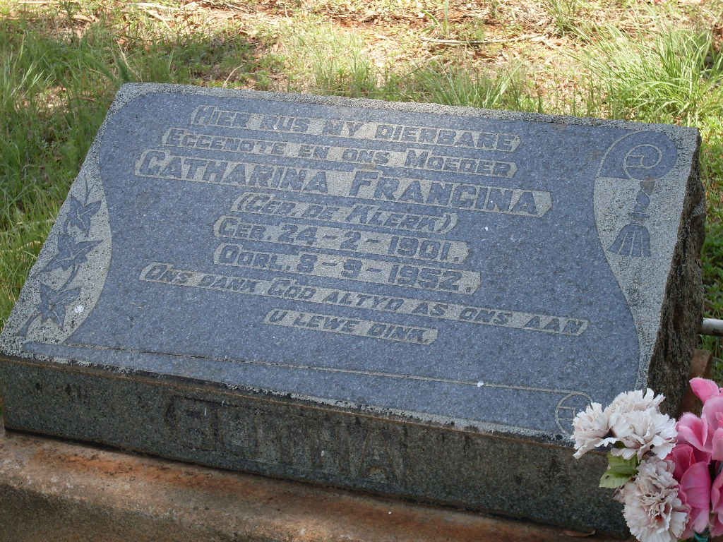 BOTHA Catharina Francina nee DE KLERK 1901-1952