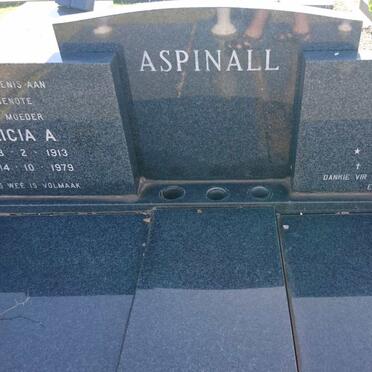 ASPINALL George 1913-1982 &amp; Felicia A. 1913-1979