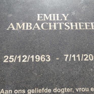 AMBACHTSHEER Emily 1963-2007