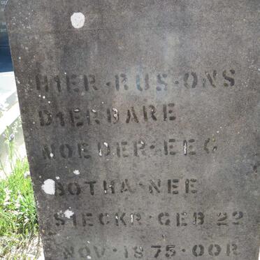 BOTHA E.E.C. nee SIECKR 1875-1933