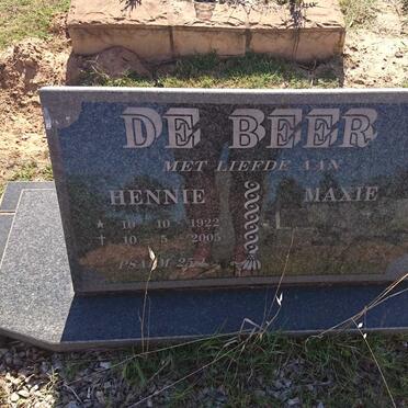 BEER Hennie, de 1922-2005 &amp; Maxie