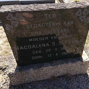 CRONJE Magdalena S.S. 1883-1964