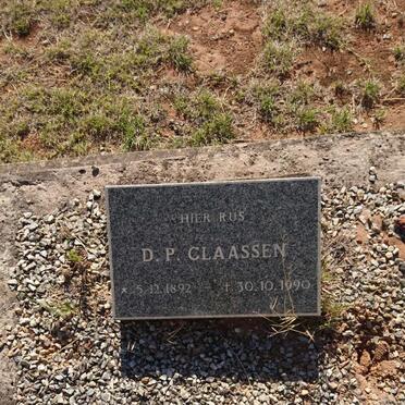 CLAASSEN D.P. 1892-1990