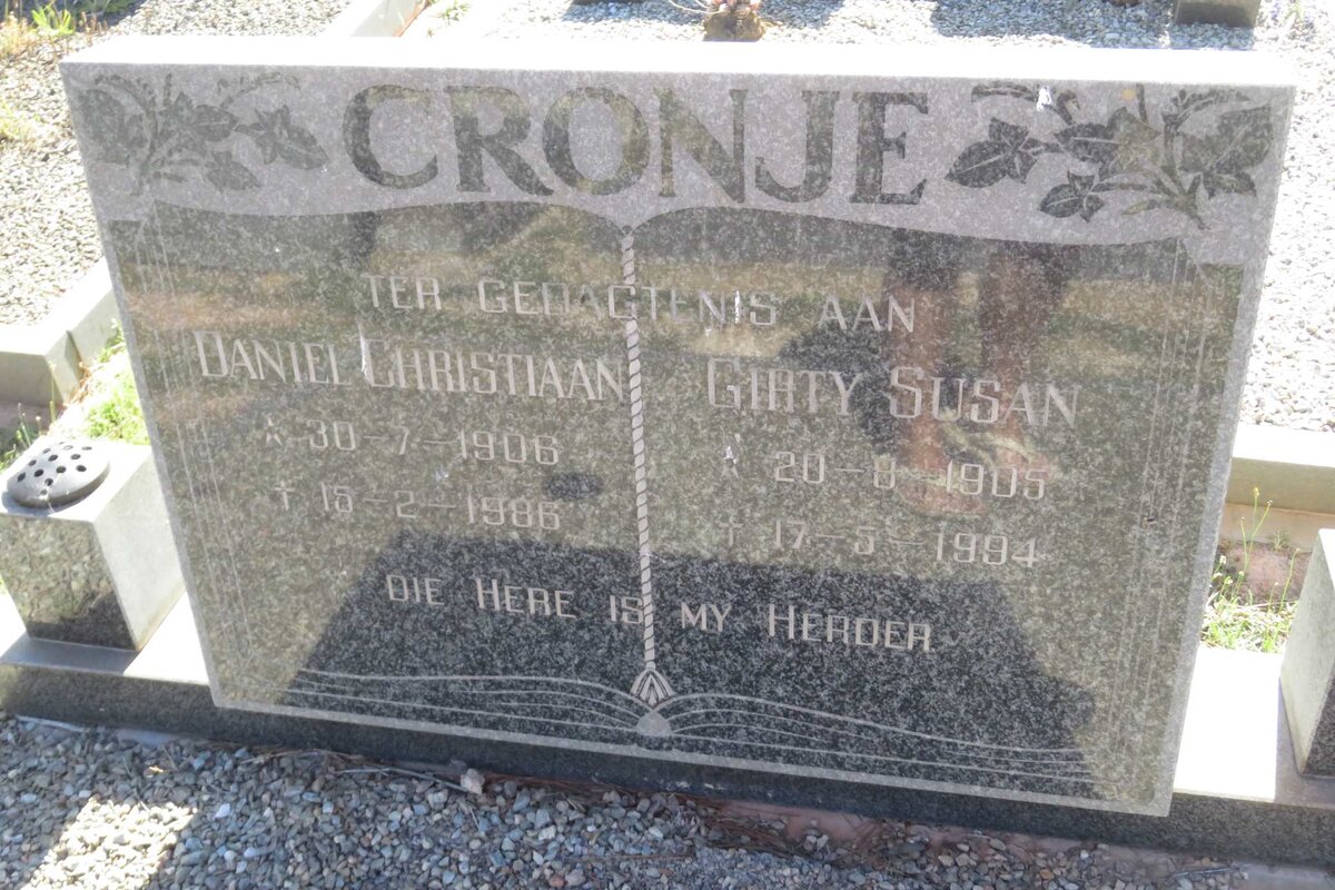 CRONJE Daniel Christiaan 1906-1986 &amp; Girty Susan 1905-1994