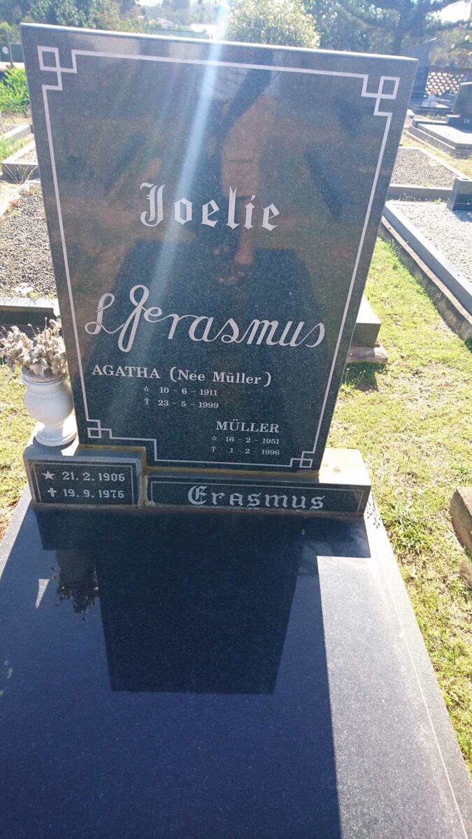 ERASMUS L.J. 1906-1976 &amp; Agatha MÜLLER 1911-1999 :: ERASMUS Müller 1951-1996