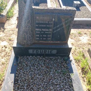 FOURIE Maria Magdalena nee VAN TONDER 1903-1960
