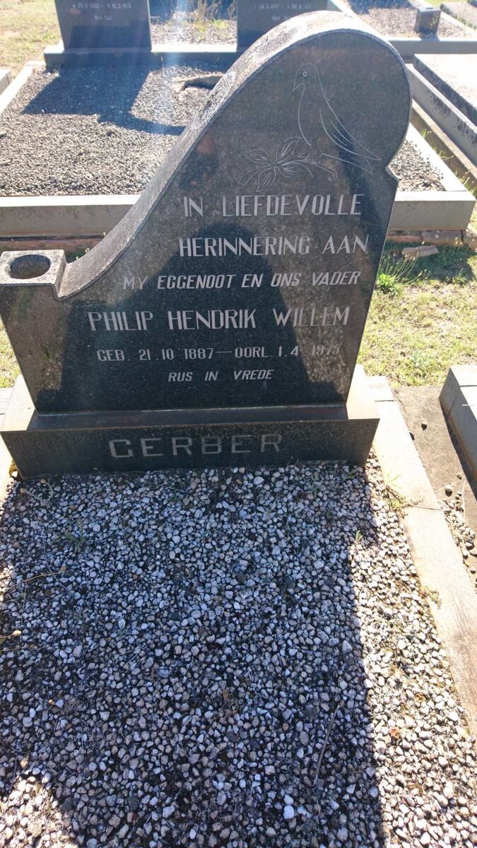 GERBER Philip Hendrik Willem 1887-1975