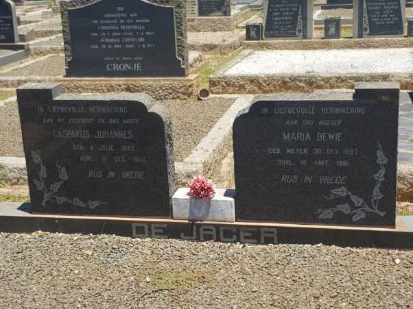 JAGER Casparus Johannes, de 1885-1960 &amp; Maria Dewie MEYER 1897-1981