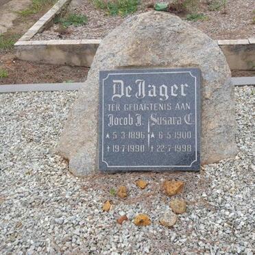 JAGER Jacob J., de 1896-1990 &amp; Susara C. 1900-1998