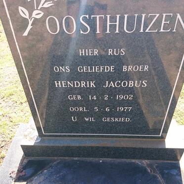 OOSTHUIZEN Hendrik Jacobus 1902-1977
