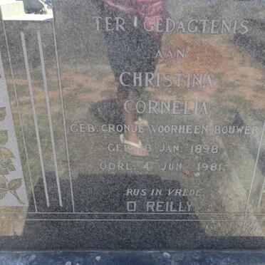 O'REILLY Christina Cornelia formerly BOUWER nee CRONJE 1898-1981