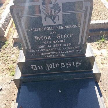 PLESSIS Berna Grace, du nee MAYNE -1968