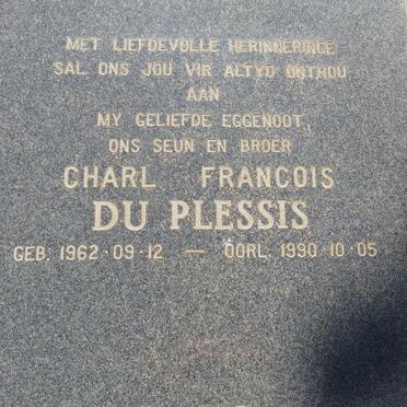 PLESSIS Charl Francois, du 1962-1990