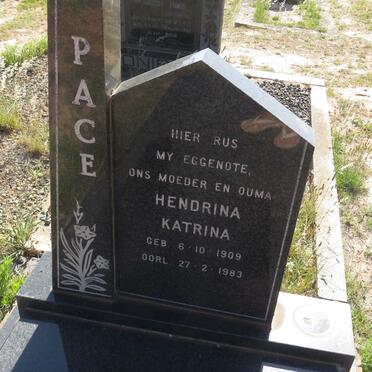 PACE Hendrina Katrina 1909-1983