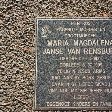 RENSBURG Maria Magdalena, Janse van 1932-1999