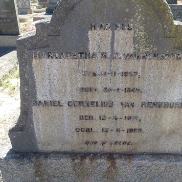 RENSBURG Daniel Cornelius, van 1871-1962 &amp; Margaretha S.J. 1867-1948