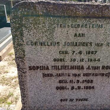 ROOYEN Cornelius Johannes, van 1867-1944 &amp; Sophia Wilhelmina J. JANSE VAN RENSBURG 1902-1984