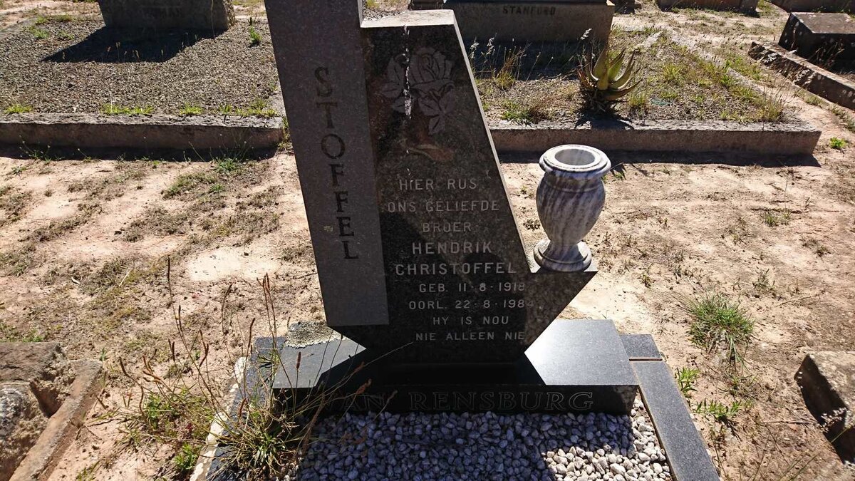 RENSBURG Hendrik Christoffel, van 1918-1984
