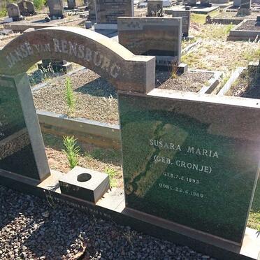 RENSBURG Pieter Johannes, Janse van 1894-1973 &amp; Susara Maria CRONJE 1893-1980