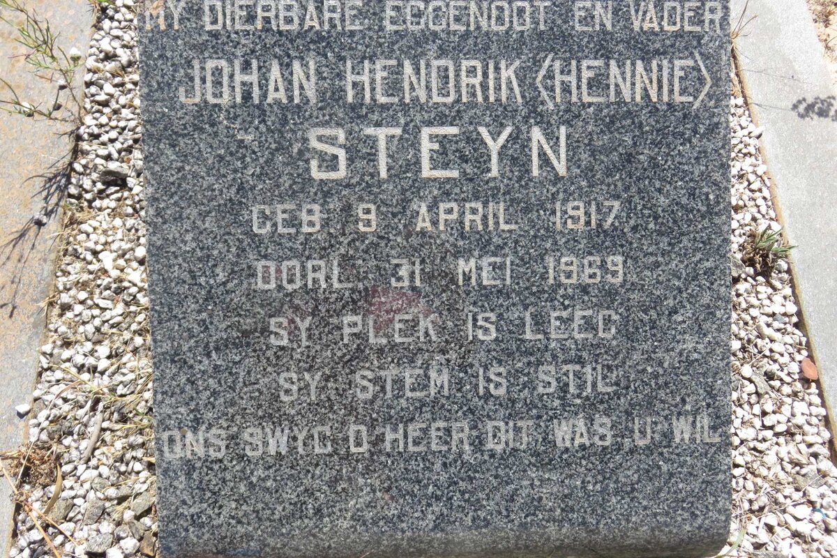 STEYN Johan Hendrik 1917-1969