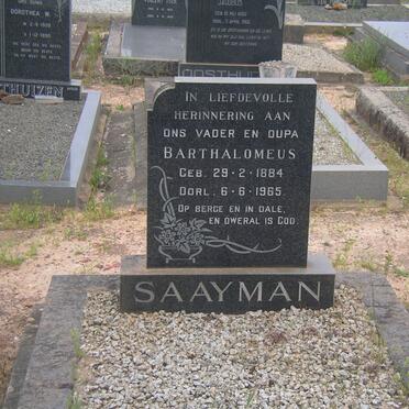 SAAYMAN Barthalomeus 1884-1965