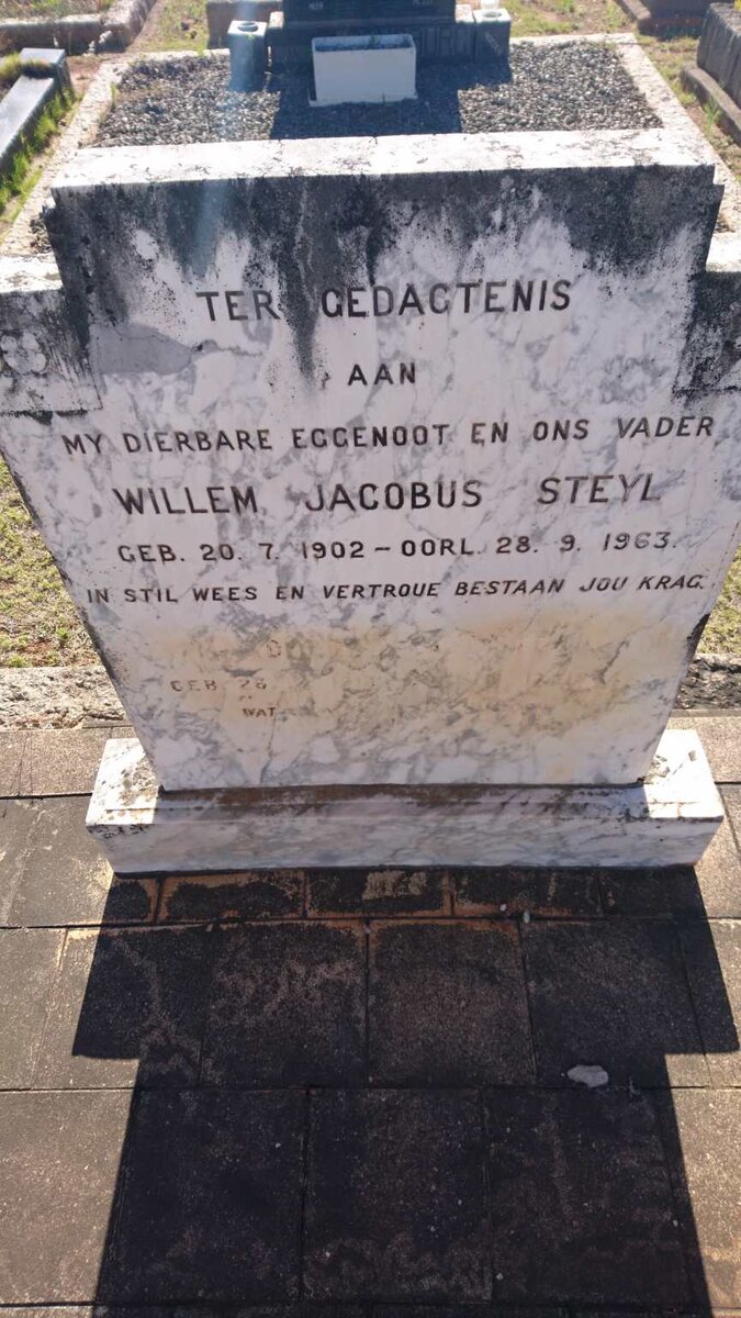 STEYL Willem Jacobus 1902-1963