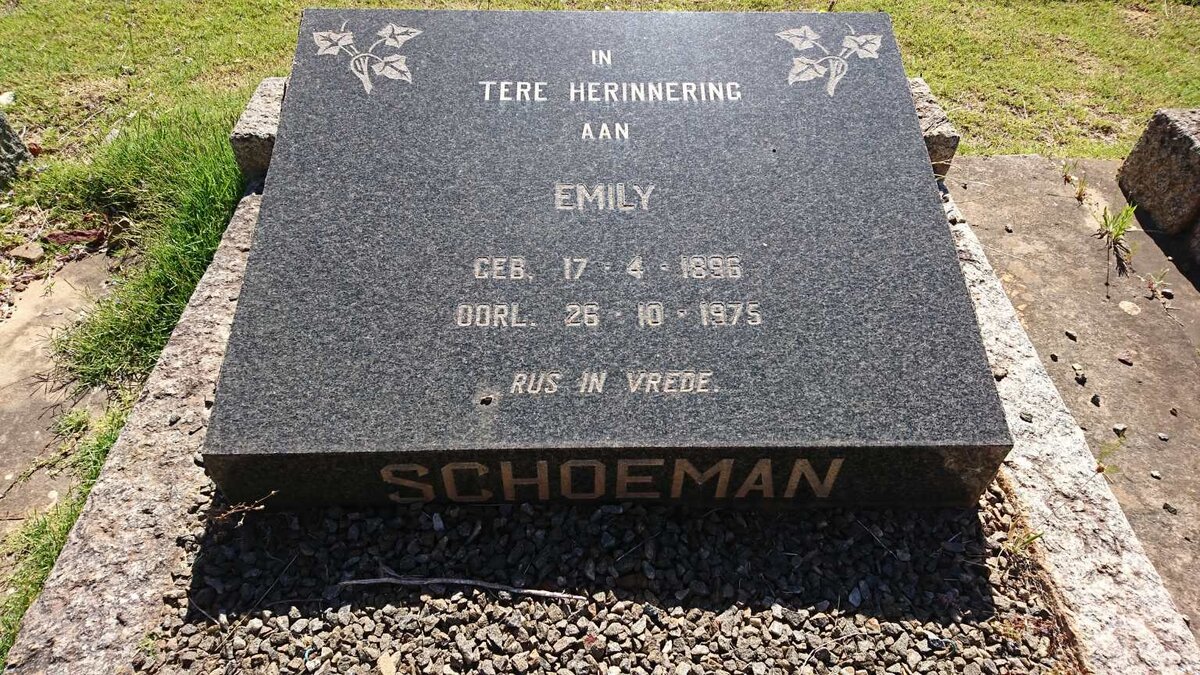 SCHOEMAN Emily 1896-1975