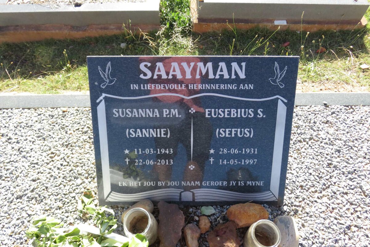 SAAYMAN Eusebius S. 1931-1997 &amp; Susanna P.M. 1943-2013