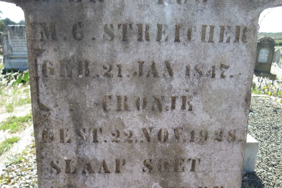 STREICHER M.C. nee CRONJE 1847-1928