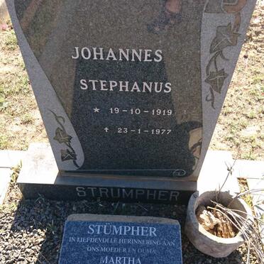 STRÜMPHER Johannes Stephanus 1919-1977 &amp; Martha 1926-2005