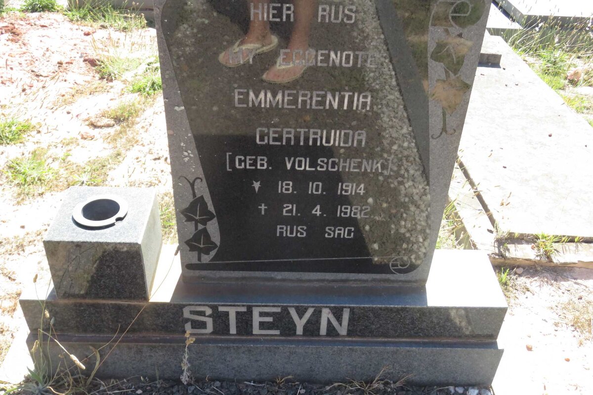 STEYN Emmerentia Gertruida nee VOLSCHENK 1914-1982