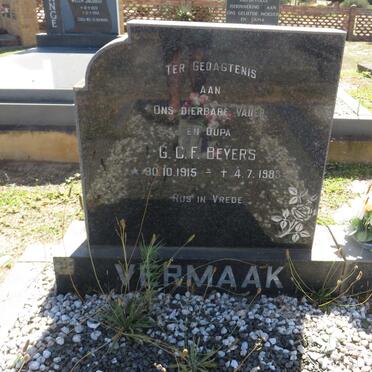 VERMAAK G.C.F. Beyers 1915-1983