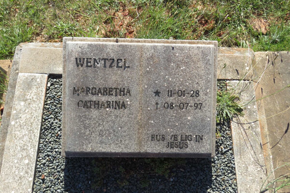 WENTZEL Margaretha Catharina 1928-1997