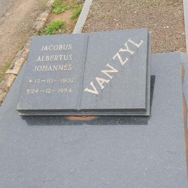 ZYL Jacobus Albertus Johannes, van 1902-1984
