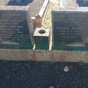 ZYL Willem Jacobus, van 1891-1959 &amp; Susarah Maryna 1899-1986
