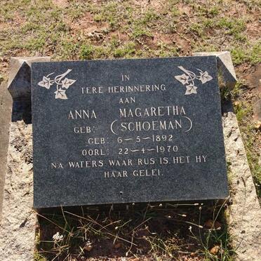 ? Anna Magaretha nee SCHOEMAN 1892-1970