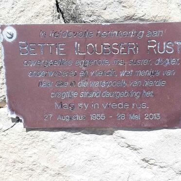 RUST Bettie nee LOUBSER 1955-2013