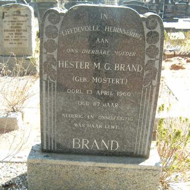 BRAND Hester M.G nee MOSTERT -1960